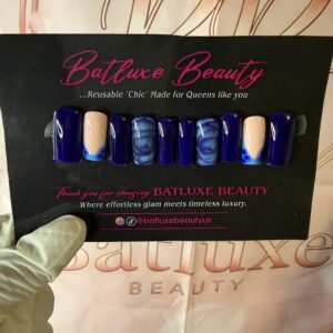 Batluxe Press-On Nails – Midnight Tide